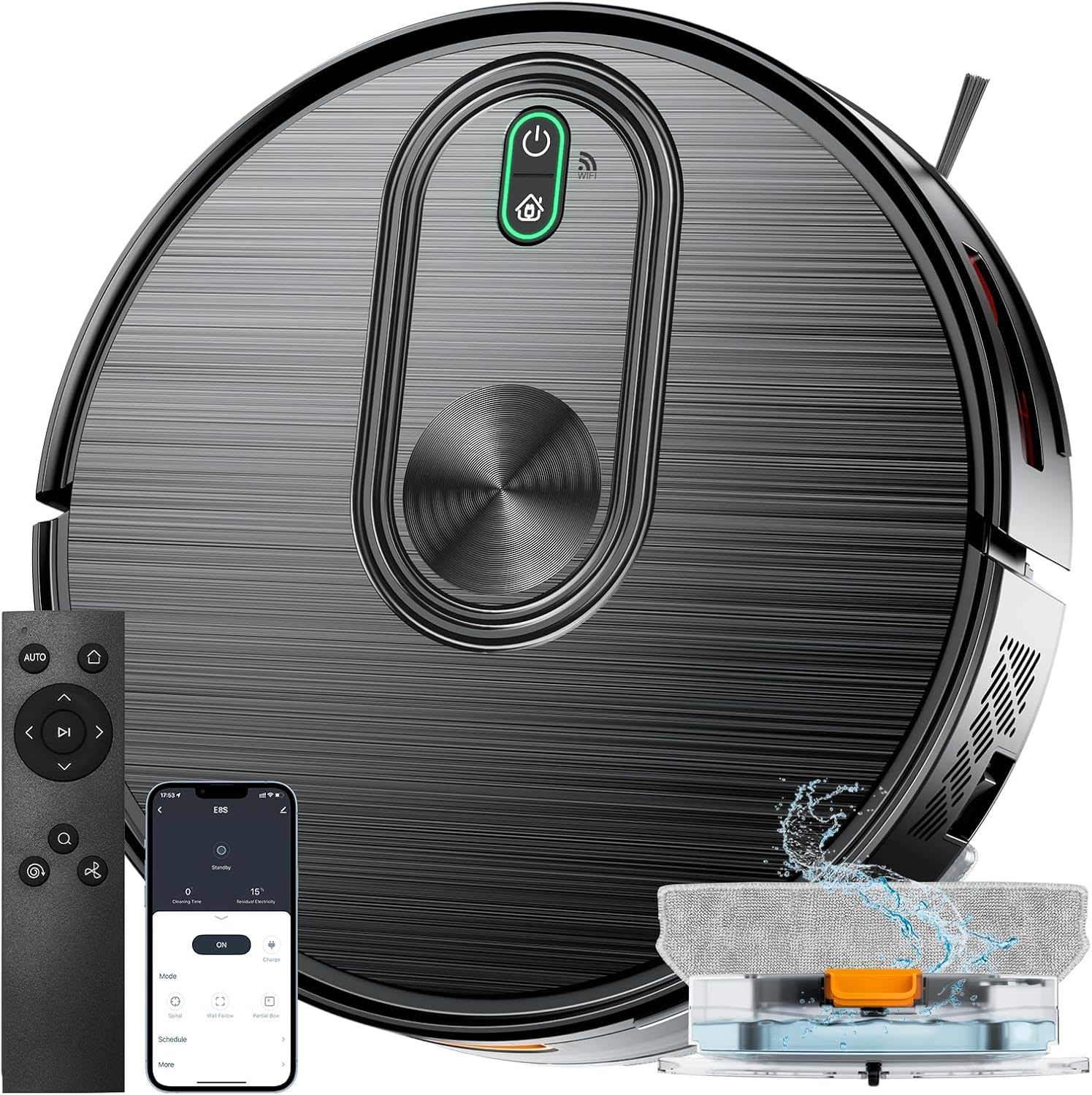 Robot Vacuum and Mop, 6500Pa Suction, Gyro Inertial Navigation