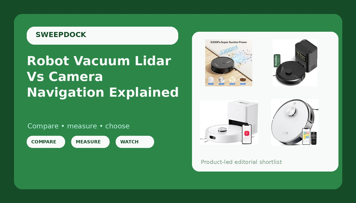 Robot Vacuum Lidar Vs Camera Navigation Explained - Sweep Dock review with measurements and honest opinion
